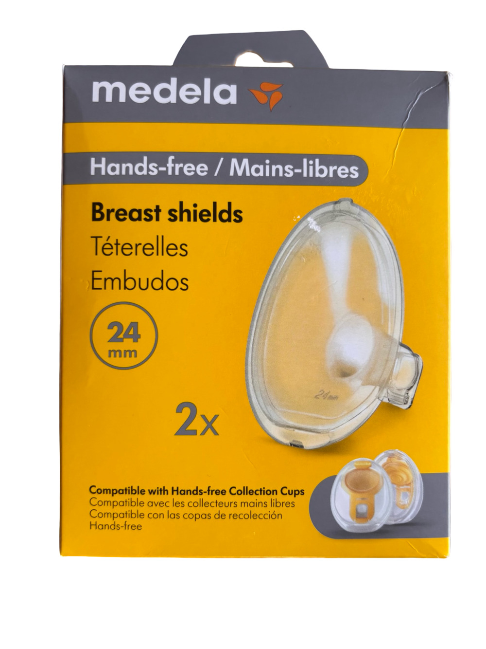 Medela Hands free Breast Shields 24mm, 2 Pack